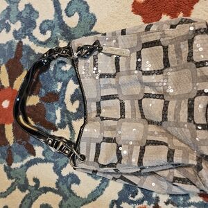 Stylish Gray and Black Hobo Bag